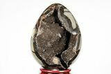 Septarian Dragon Egg Geode - Black Crystals #191489-2